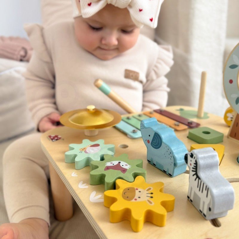5-in-1 Houten Activiteitentafel - Groen - Educatief en Veilig - SpeelSterk SpeelSterk