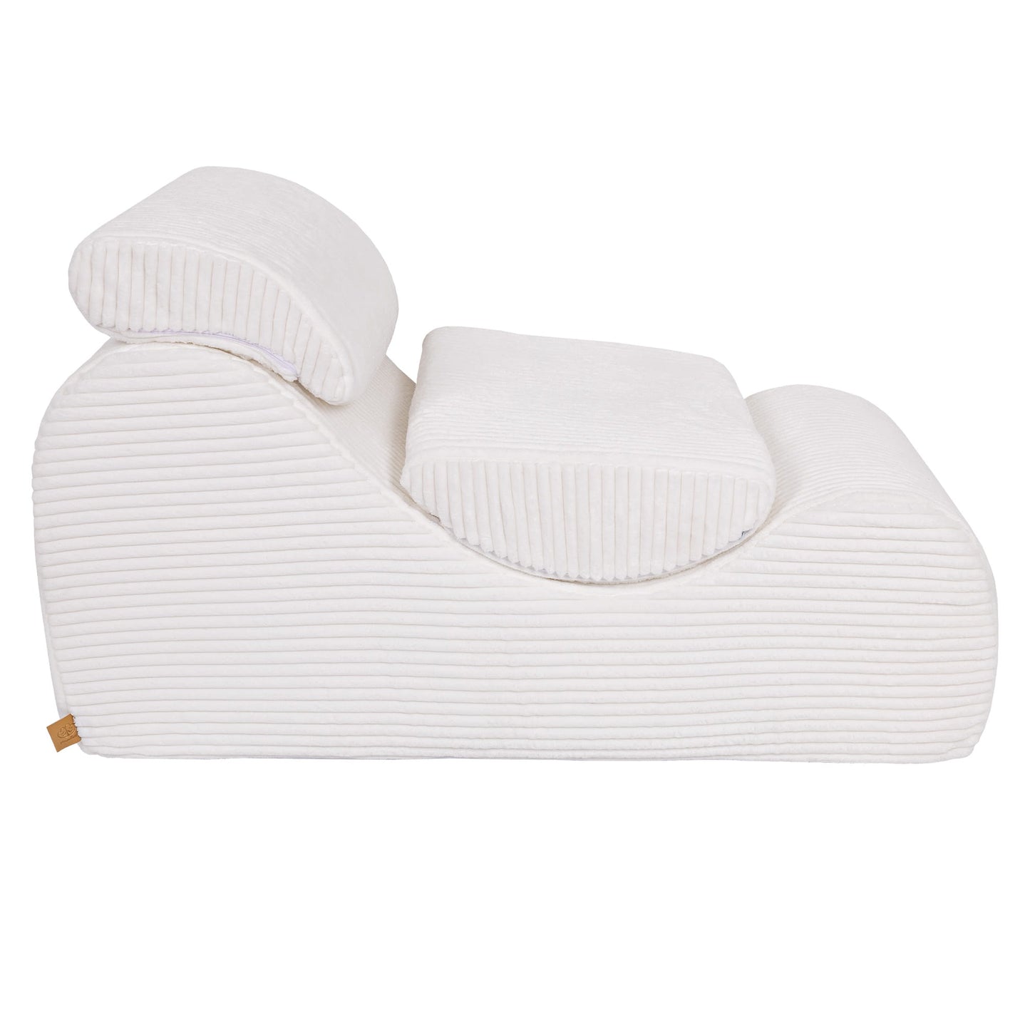 Wave Lounger - Witte Furrycord - Zacht en Comfortabel Speelmeubel - SpeelSterk SpeelSterk