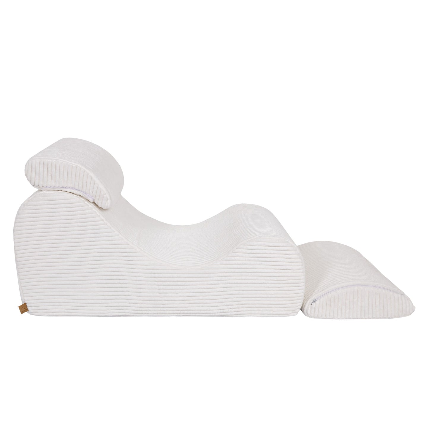 Wave Lounger - Witte Furrycord - Zacht en Comfortabel Speelmeubel - SpeelSterk SpeelSterk