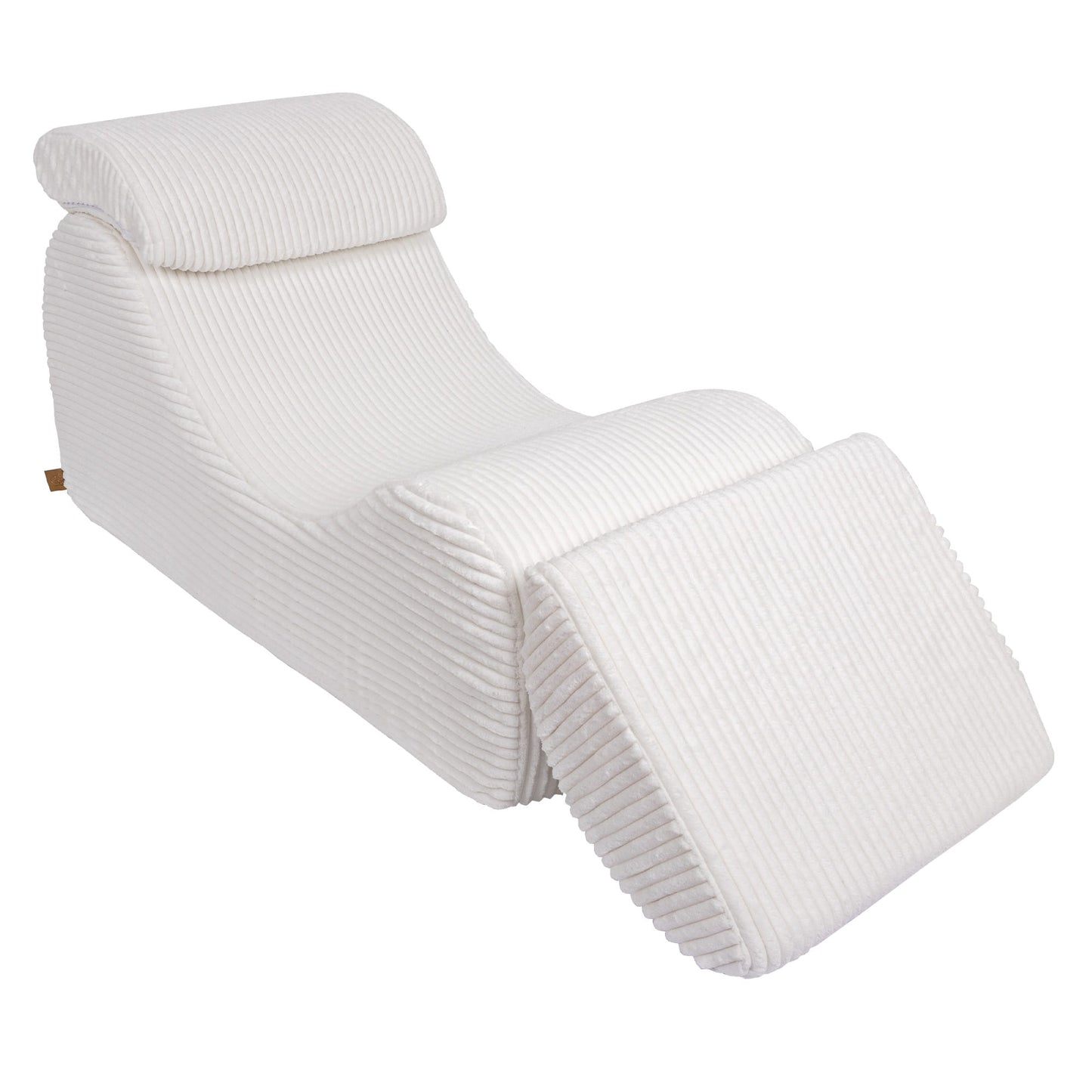 Wave Lounger - Witte Furrycord - Zacht en Comfortabel Speelmeubel - SpeelSterk SpeelSterk