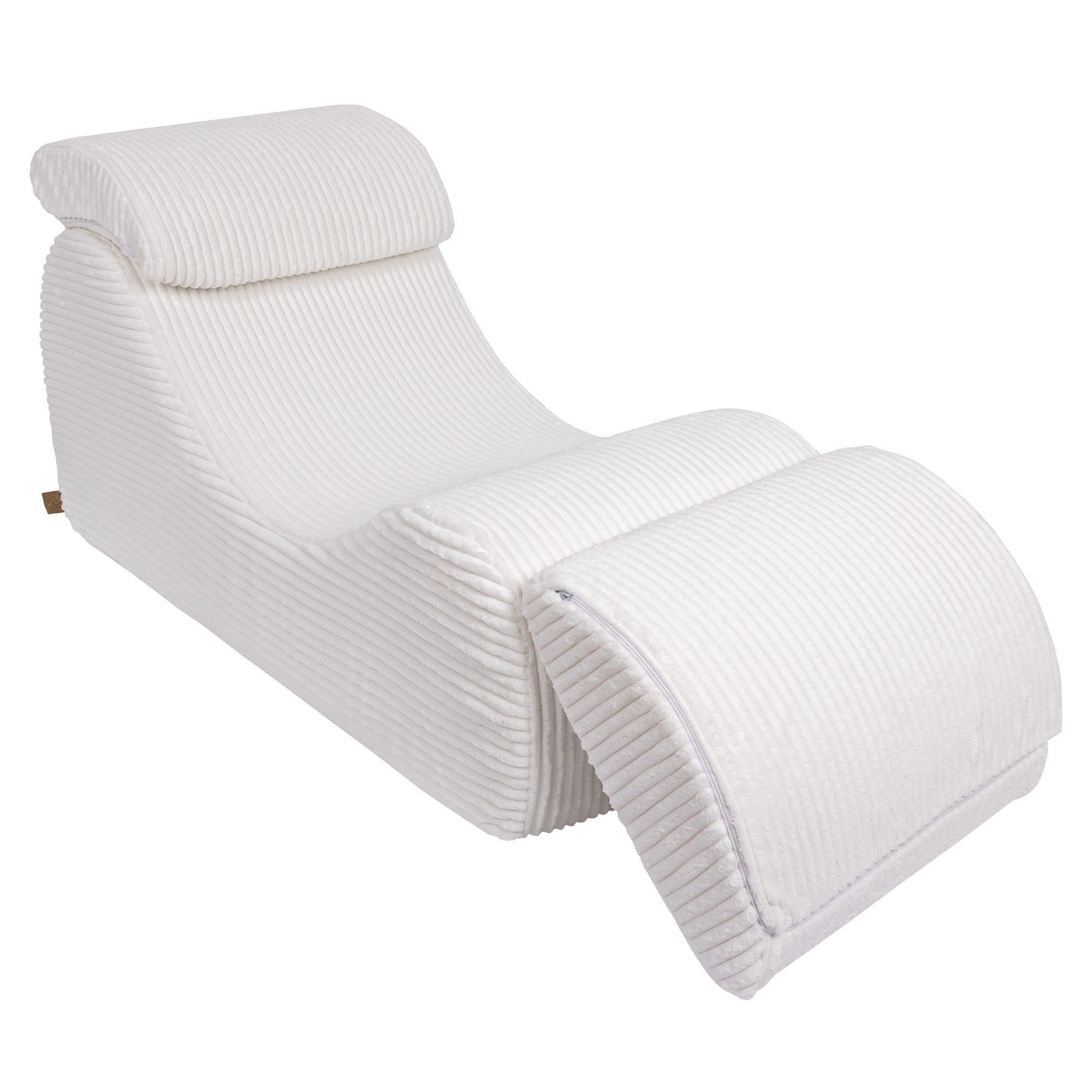 Wave Lounger - Witte Furrycord - Zacht en Comfortabel Speelmeubel - SpeelSterk SpeelSterk