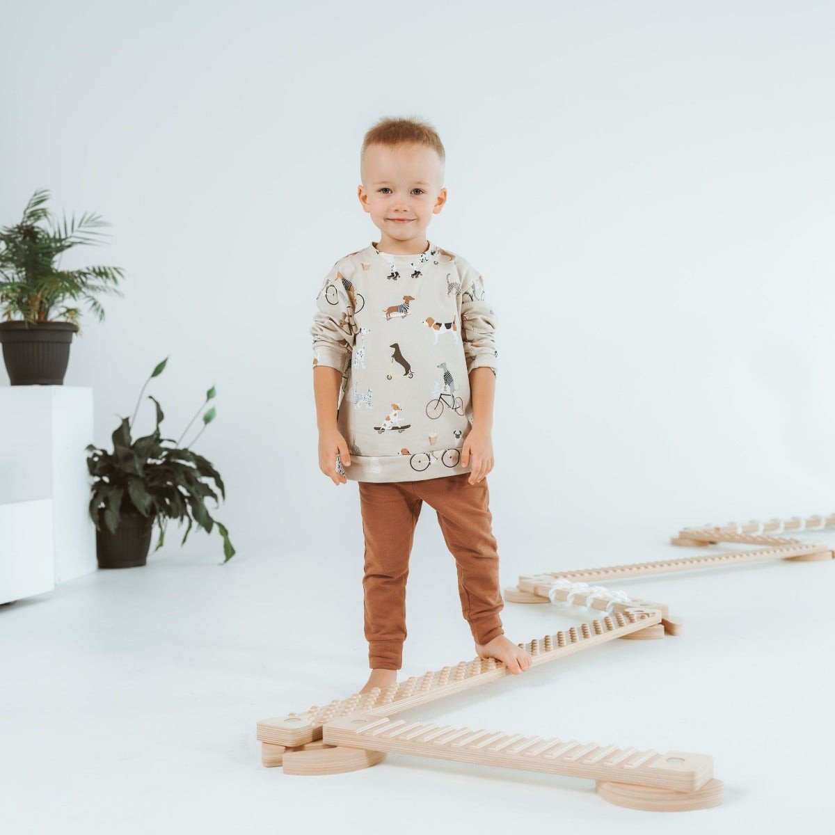Balansbalk - 3-delige Houten Speelset - Veilig en Duurzaam voor Kinderen - SpeelSterk SpeelSterk
