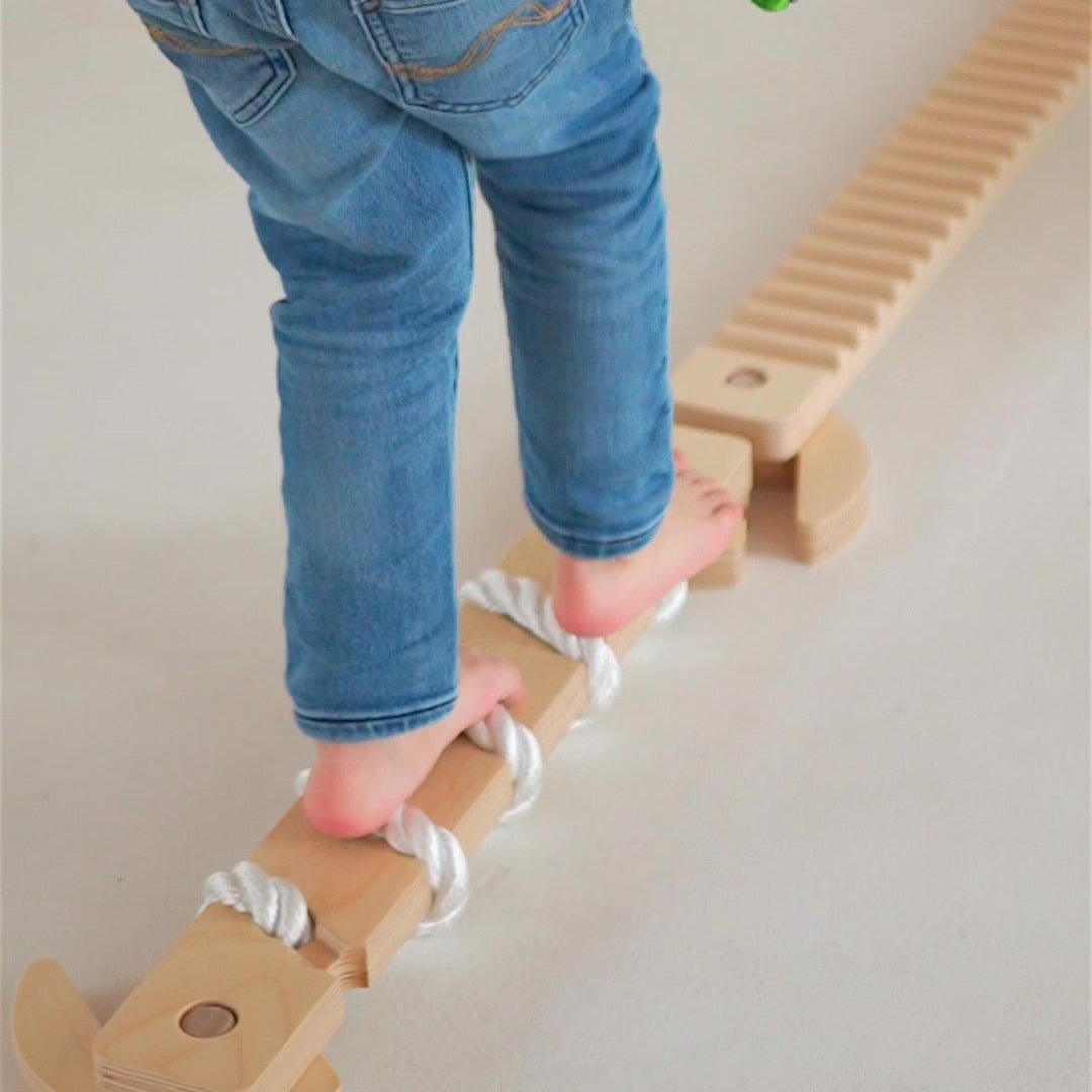 Balansbalk - 3-delige Houten Speelset - Veilig en Duurzaam voor Kinderen - SpeelSterk SpeelSterk