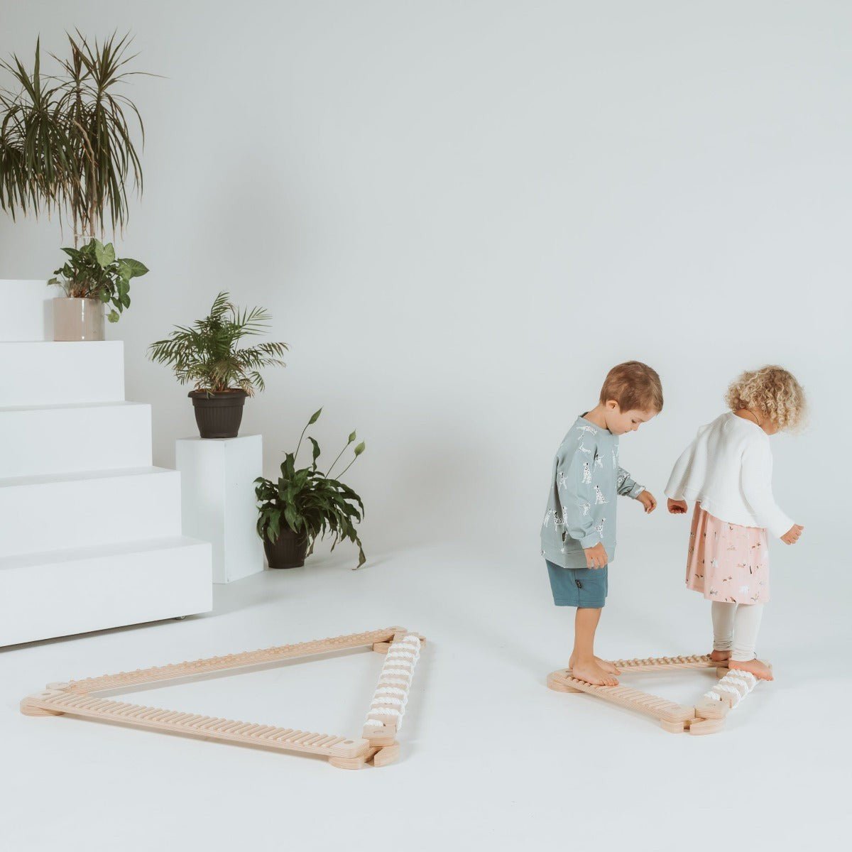 Balansbalk - 3-delige Houten Speelset - Veilig en Duurzaam voor Kinderen - SpeelSterk SpeelSterk