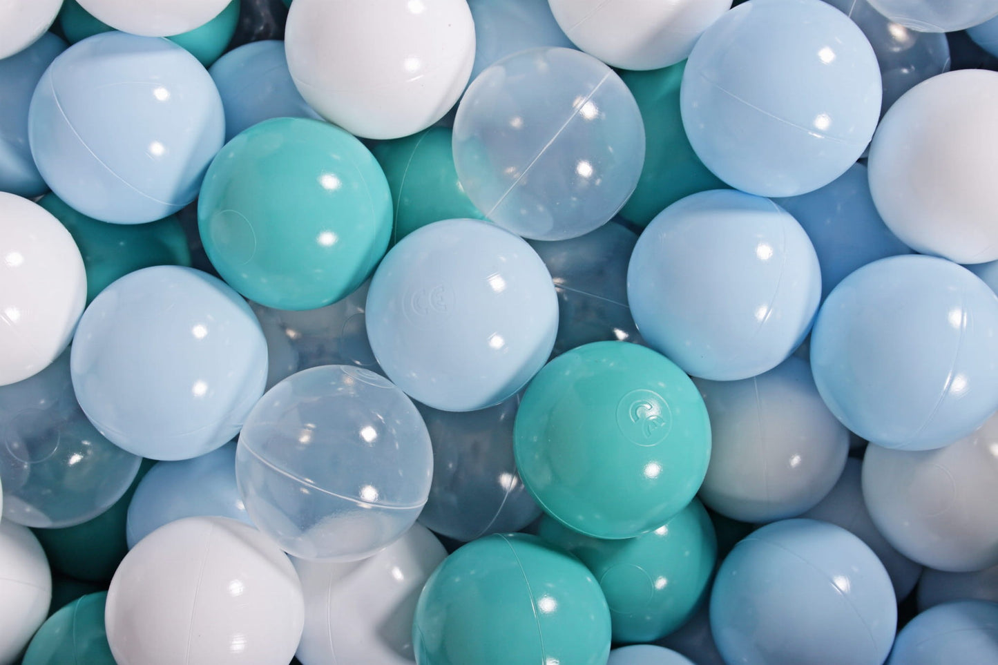 Ballenbak Ballen 200 Stuks - Blauw/Turquoise/Wit - Educatief en Veilig - SpeelSterk SpeelSterk