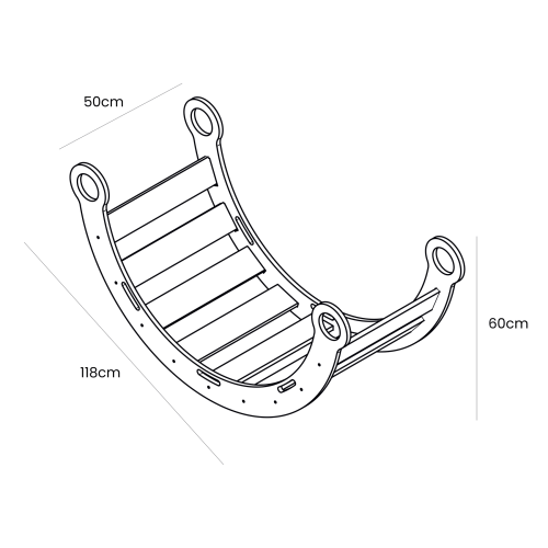 Dream Rocker - Houten Speelset - Diverse Kleuren - Comfortabel en Educatief - SpeelSterk SpeelSterk