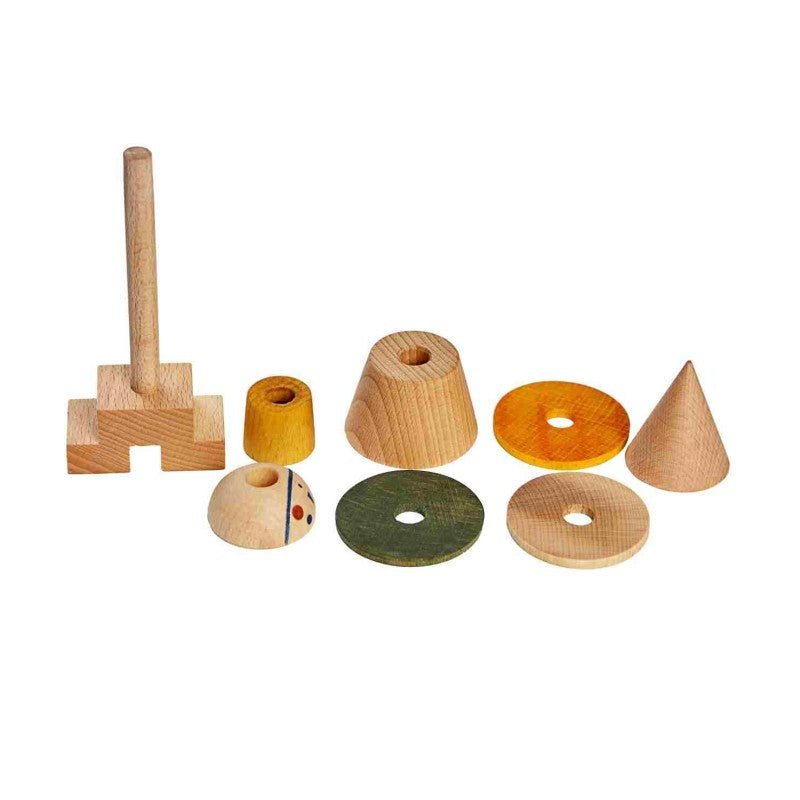 Figuren Puzzle - Geel - Educatief - Houten Speelgoed voor Kinderen - SpeelSterk SpeelSterk