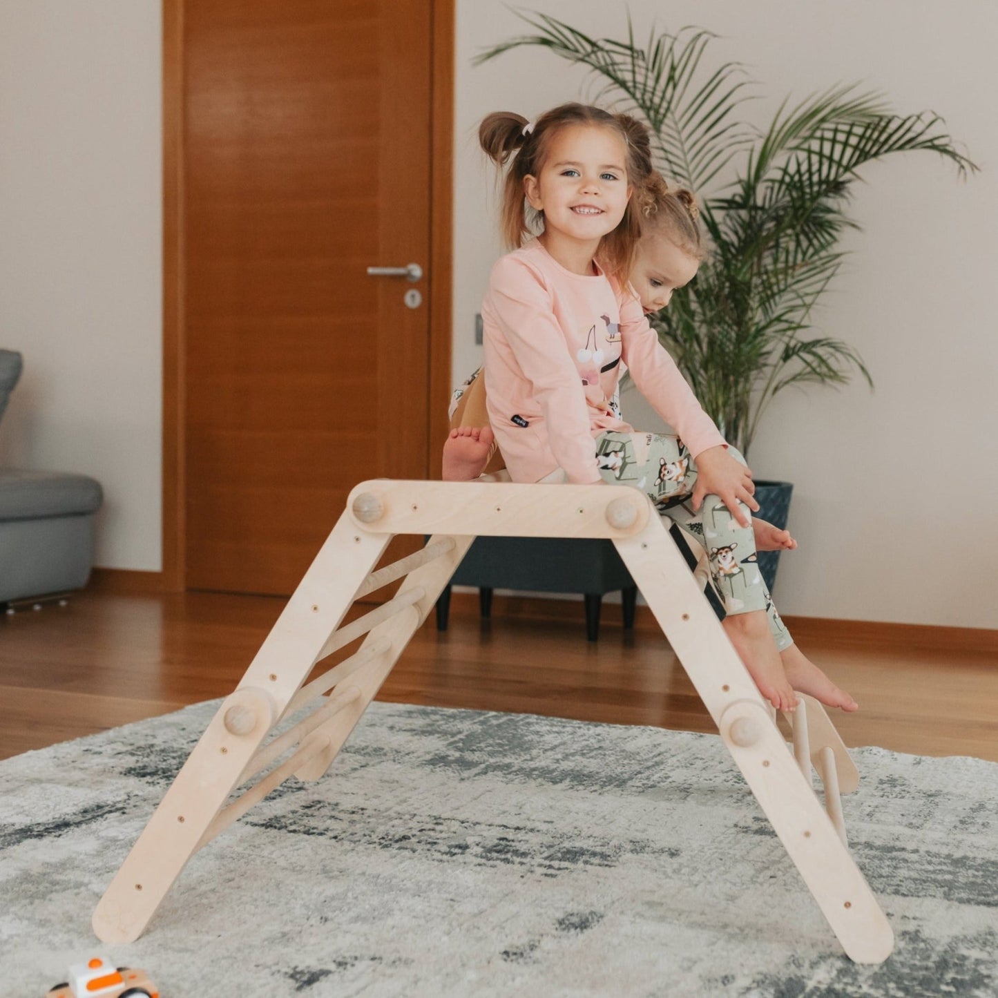 FIPITRI Klimdriehoek - Hout - Veilig Speeltoestel Voor Kinderen - SpeelSterk SpeelSterk