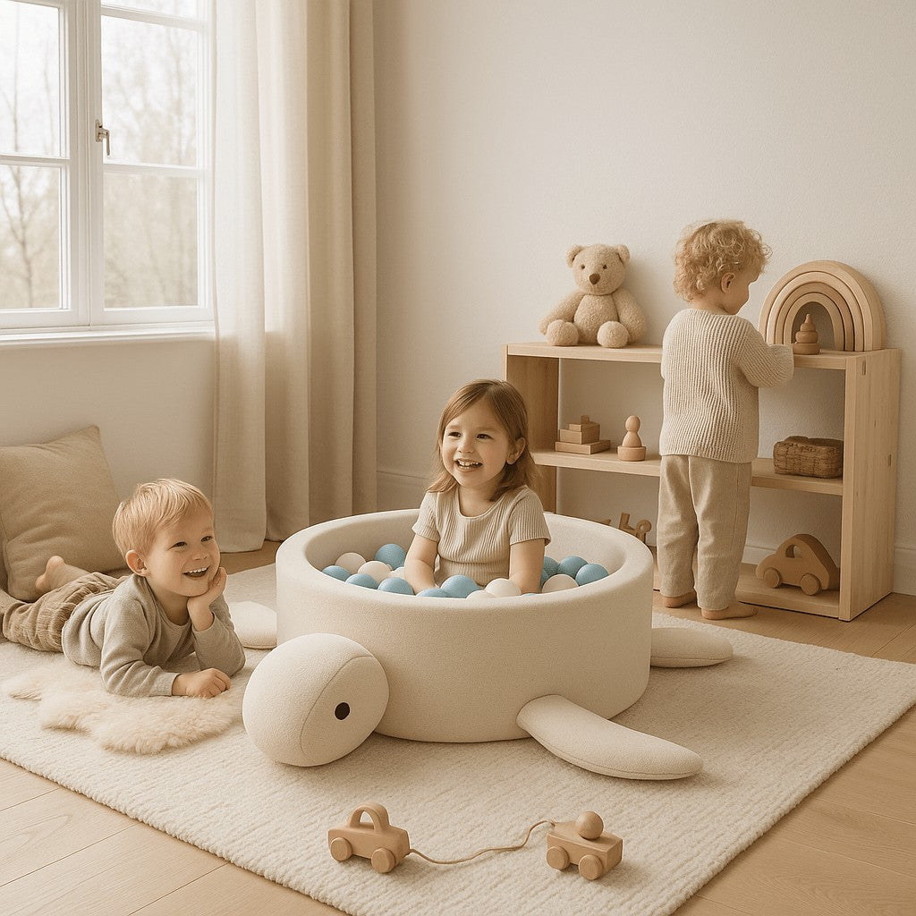Foam Ballenbak - Beige - Zacht en Veilig Voor Kleintjes - SpeelSterk SpeelSterk