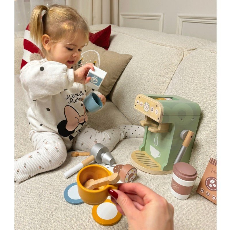 Houten Barista Set - Kleurrijk - Creatief Spel voor Jonge Barista's - SpeelSterk SpeelSterk