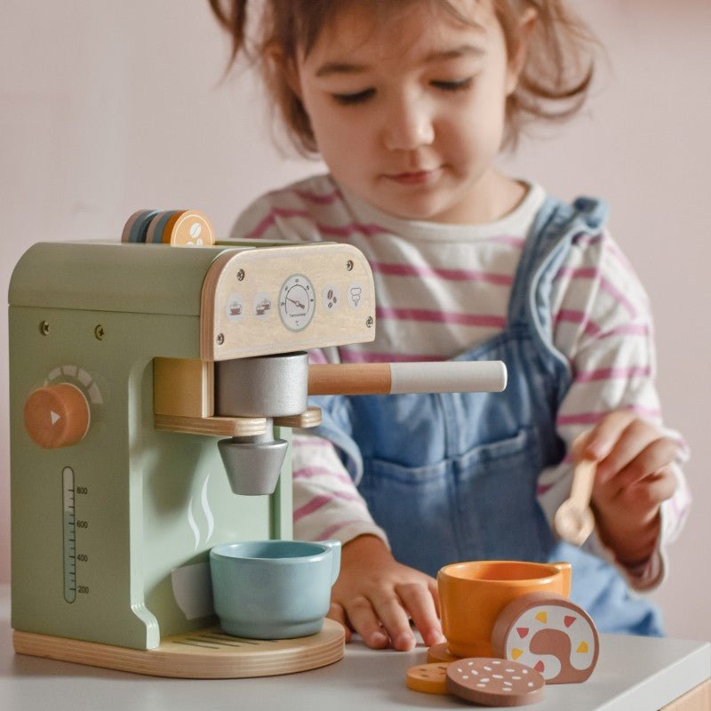 Houten Barista Set - Kleurrijk - Creatief Spel voor Jonge Barista's - SpeelSterk SpeelSterk