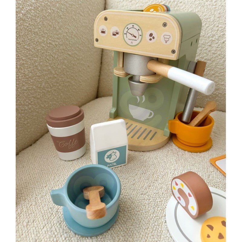 Houten Barista Set - Kleurrijk - Creatief Spel voor Jonge Barista's - SpeelSterk SpeelSterk