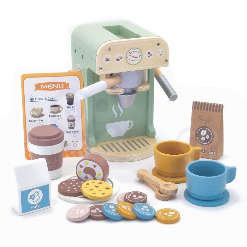 Houten Barista Set - Kleurrijk - Creatief Spel voor Jonge Barista's - SpeelSterk SpeelSterk