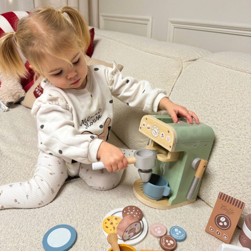 Houten Barista Set - Kleurrijk - Creatief Spel voor Jonge Barista's - SpeelSterk SpeelSterk