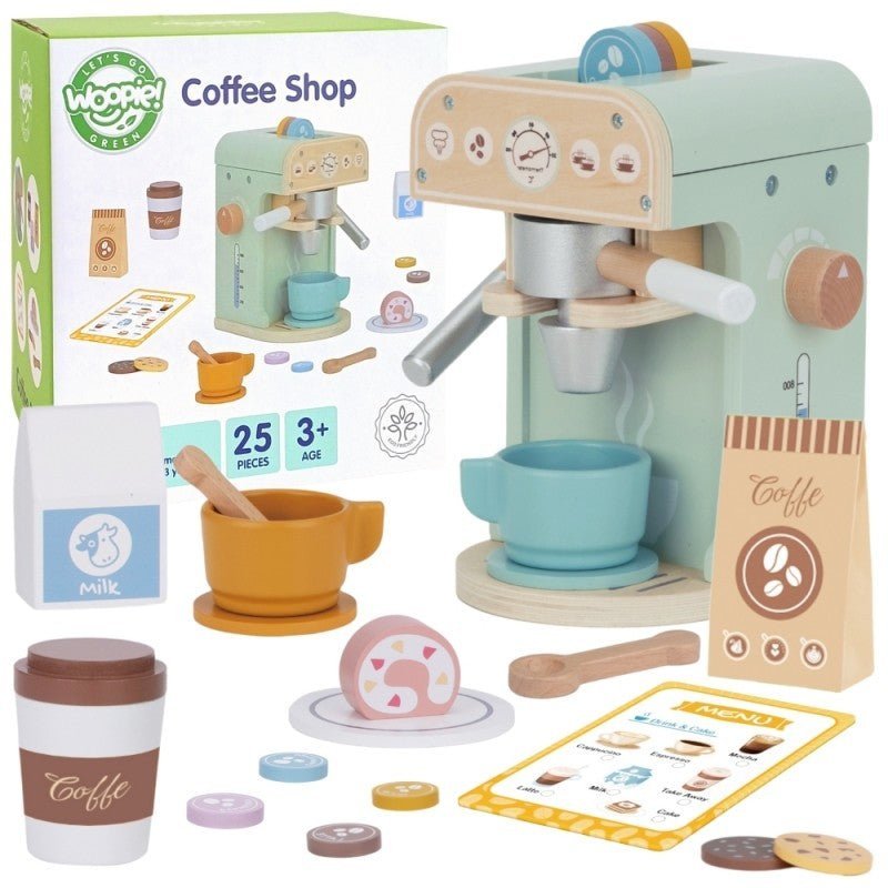 Houten Barista Set - Kleurrijk - Creatief Spel voor Jonge Barista's - SpeelSterk SpeelSterk