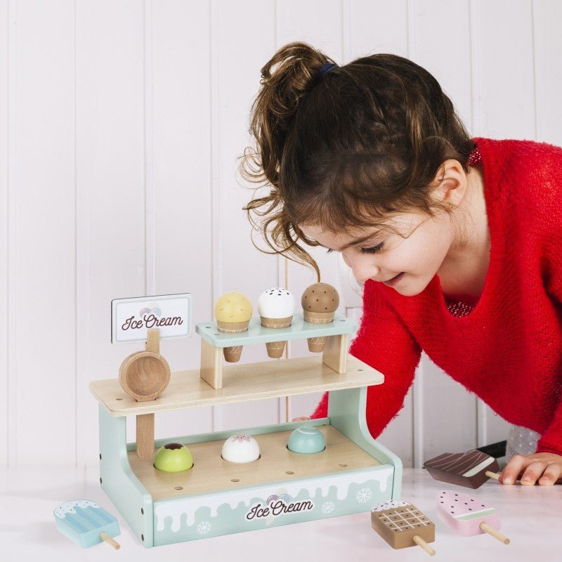 IJssalon Speelset - Houten - Vrolijke Kleuren - Educatief Plezier - SpeelSterk SpeelSterk