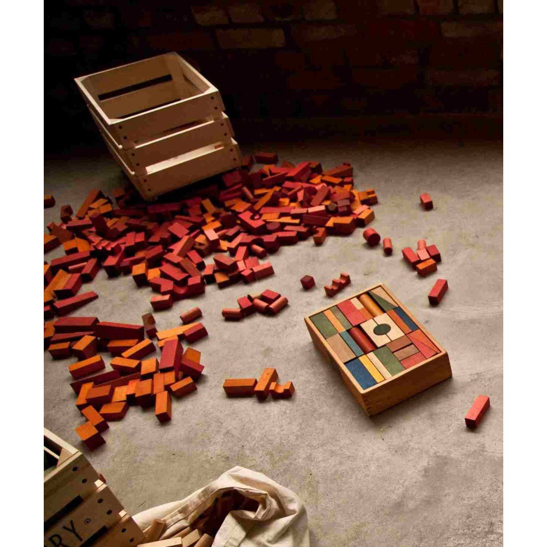 Kleurenblokken - Houten Bouwset - Warm Kleurenspel - Educatief en Veilig - SpeelSterk SpeelSterk