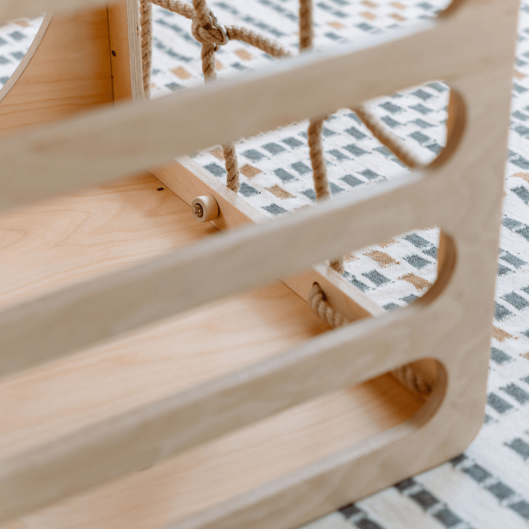 Klimkubus - Naturel - Veilig Houten Speelgoed Voor Ontwikkeling - SpeelSterk SpeelSterk