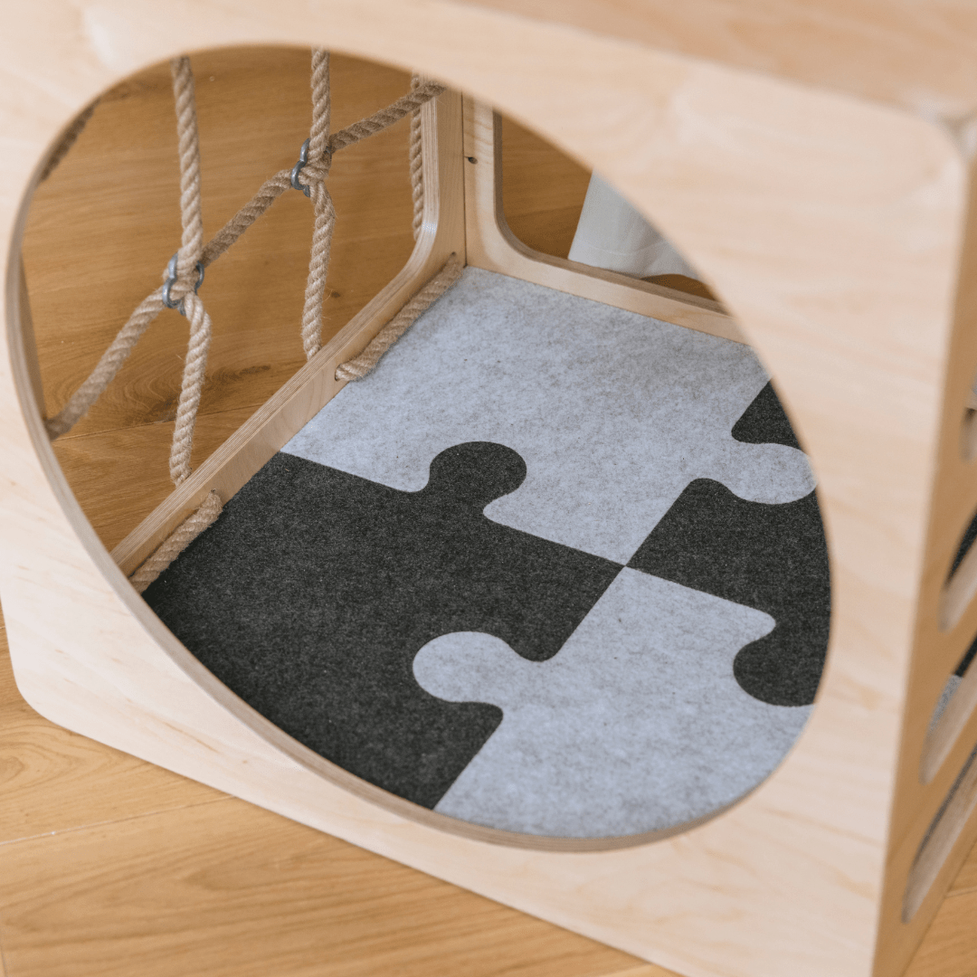 Klimkubus - Naturel - Veilig Houten Speelgoed Voor Ontwikkeling - SpeelSterk SpeelSterk