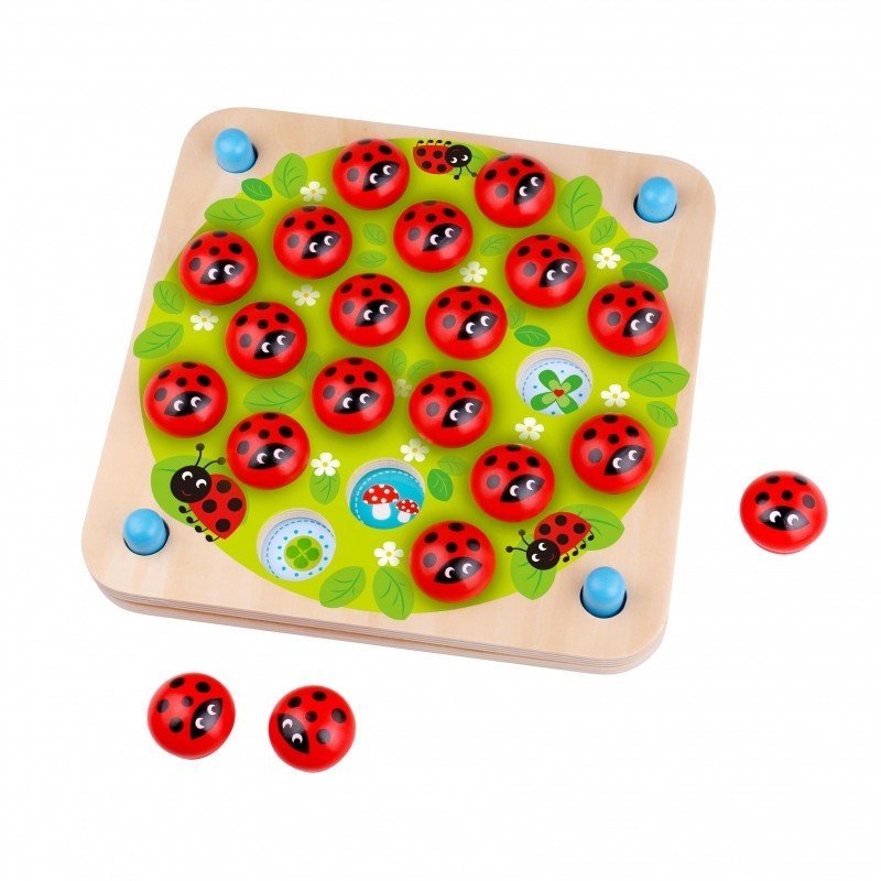 Lieveheersbeestje Geheugenspel - Rood - Educatief en Leuk Voor Peuters - SpeelSterk SpeelSterk