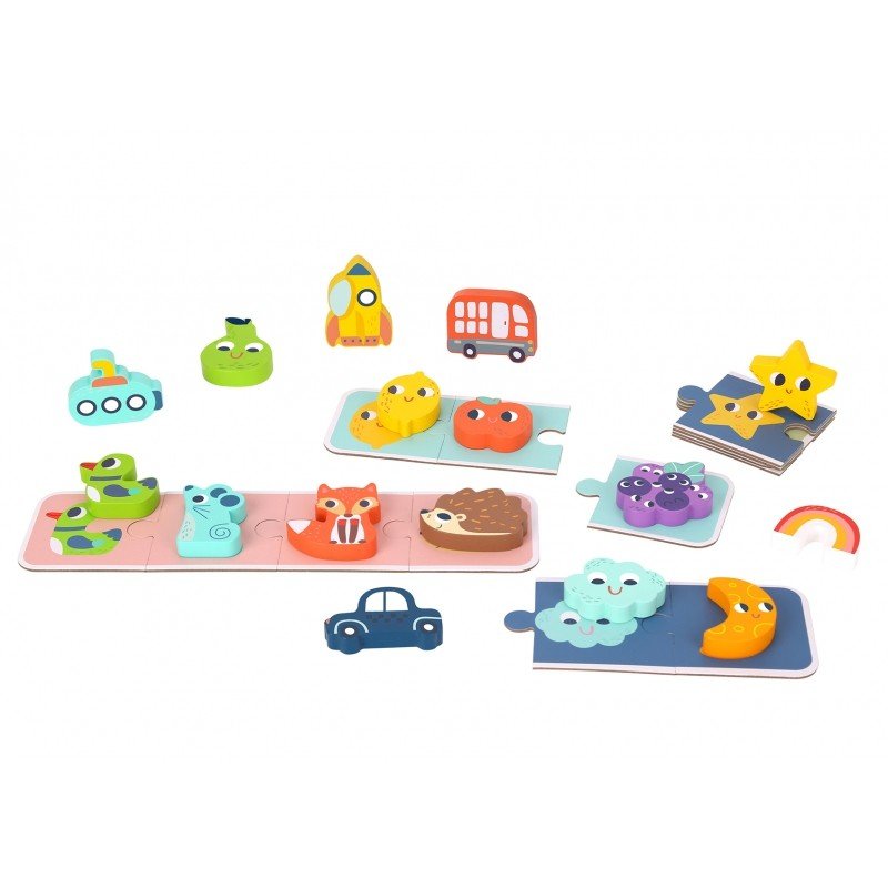 Memory Puzzel - Groene Houtkleur - Educatief en Creatief Speelplezier - SpeelSterk SpeelSterk