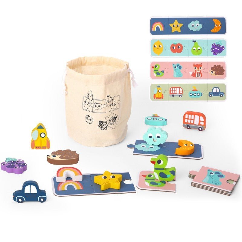 Memory Puzzel - Groene Houtkleur - Educatief en Creatief Speelplezier - SpeelSterk SpeelSterk