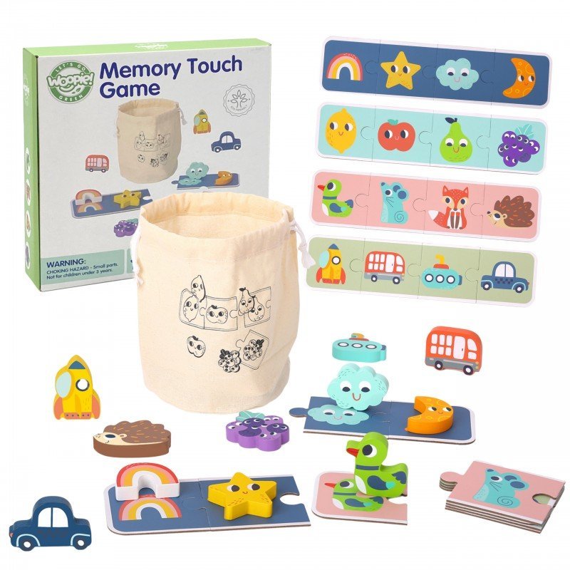 Memory Puzzel - Groene Houtkleur - Educatief en Creatief Speelplezier - SpeelSterk SpeelSterk