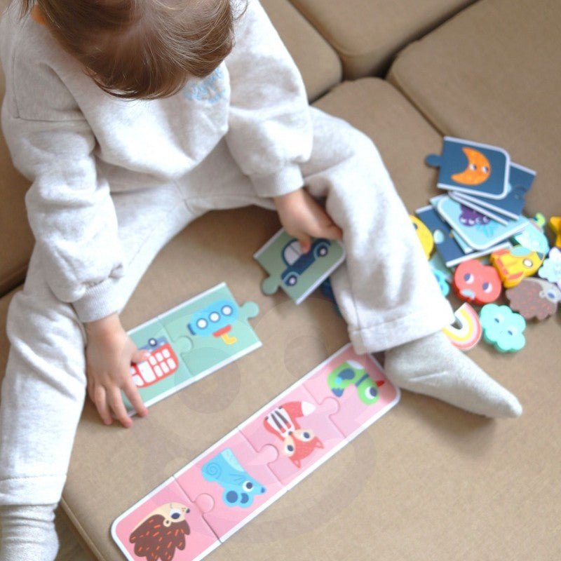 Memory Puzzel - Groene Houtkleur - Educatief en Creatief Speelplezier - SpeelSterk SpeelSterk