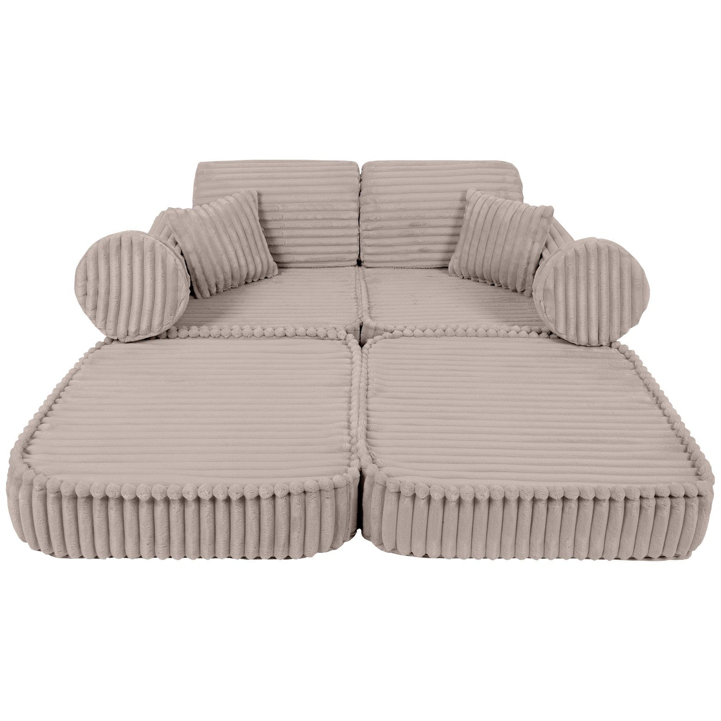 Modulaire Kindersofa - Beige - Veilig - Comfortabel - Churros Collectie - SpeelSterk SpeelSterk