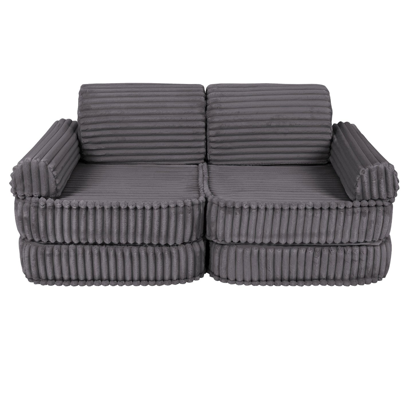 Modulaire Kindersofa - Donker Grijs - Creatief En Comfortabel - SpeelSterk SpeelSterk