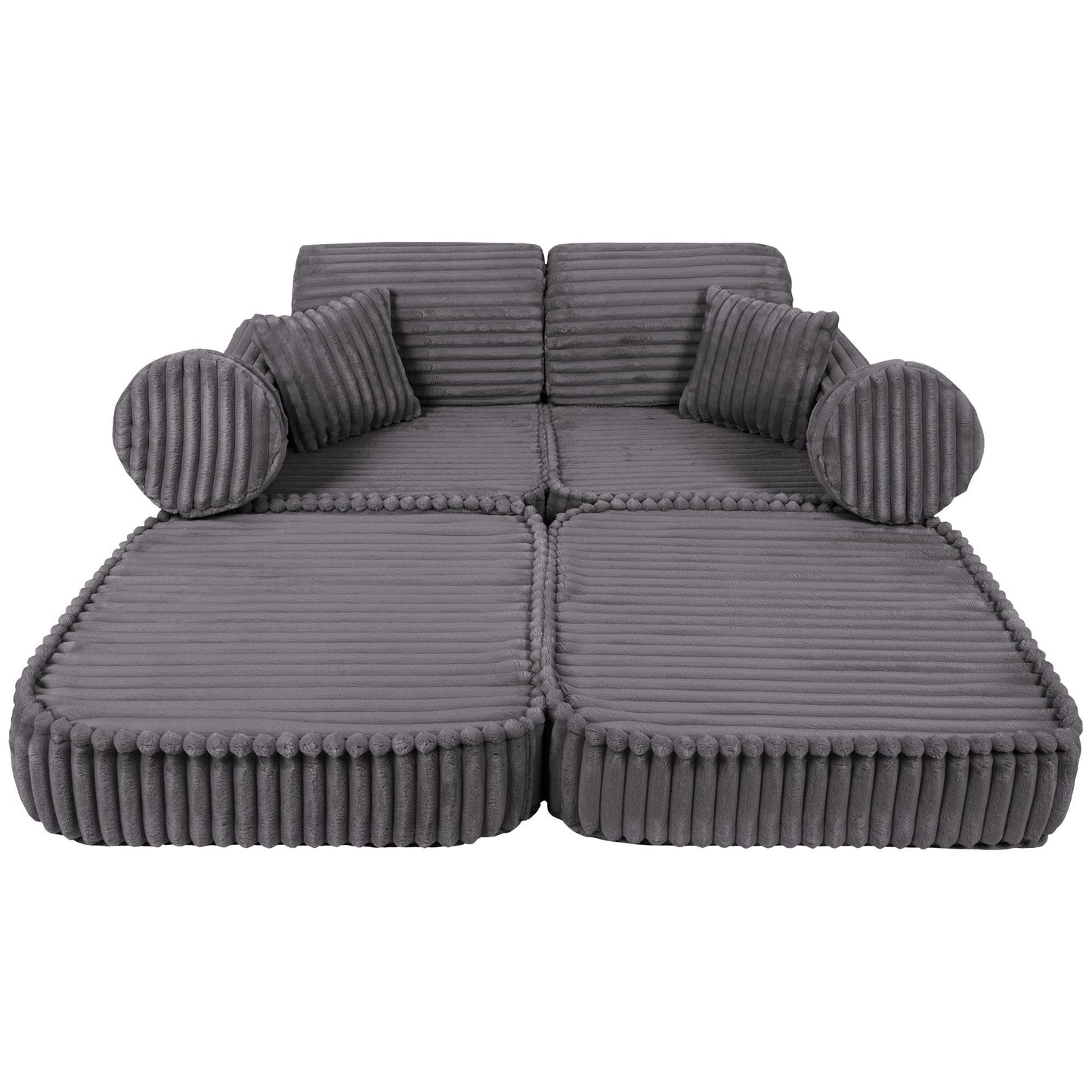 Modulaire Kindersofa - Donker Grijs - Creatief En Comfortabel - SpeelSterk SpeelSterk