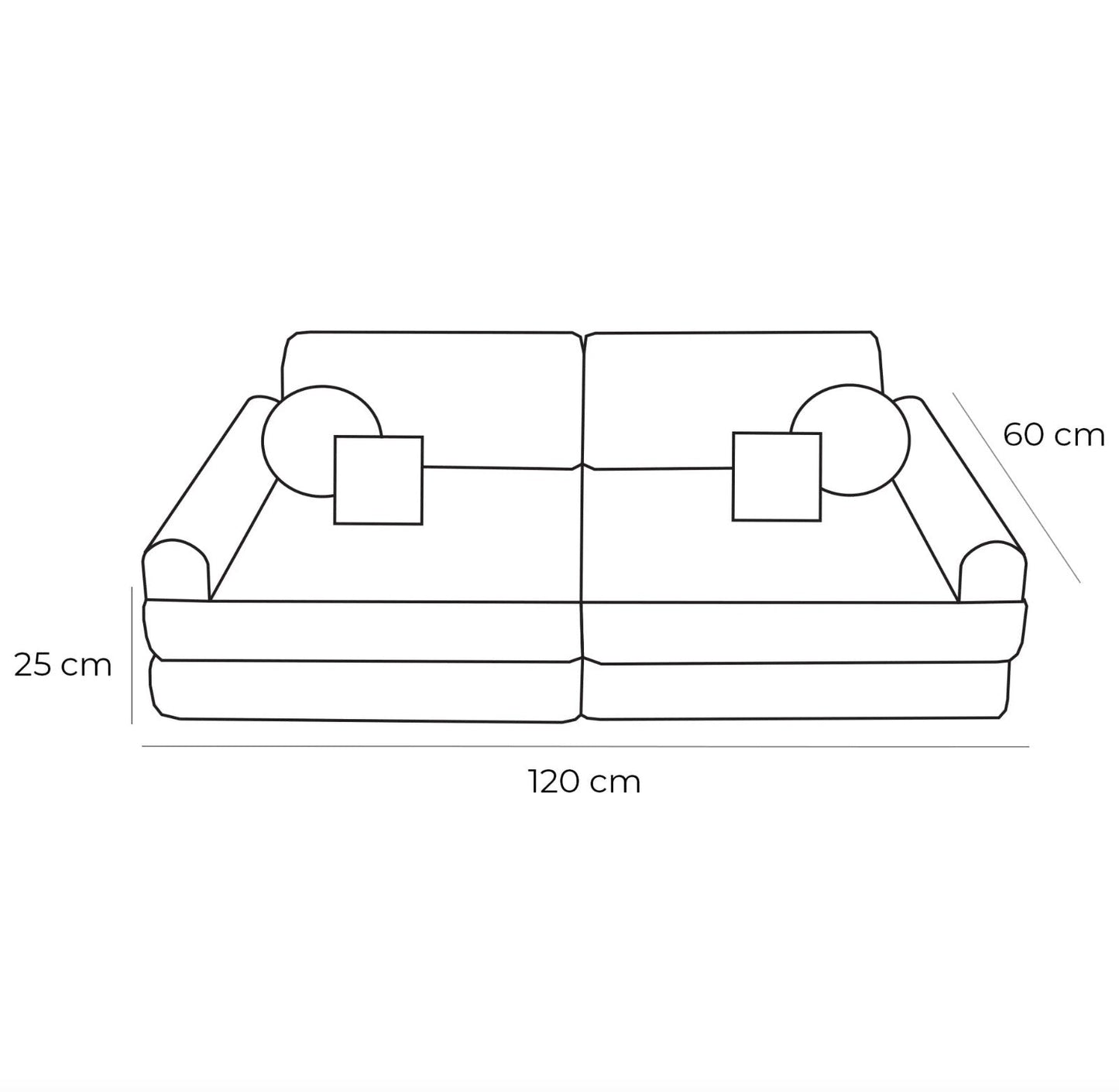 Modulaire Kindersofa - Donker Grijs - Creatief En Comfortabel - SpeelSterk SpeelSterk