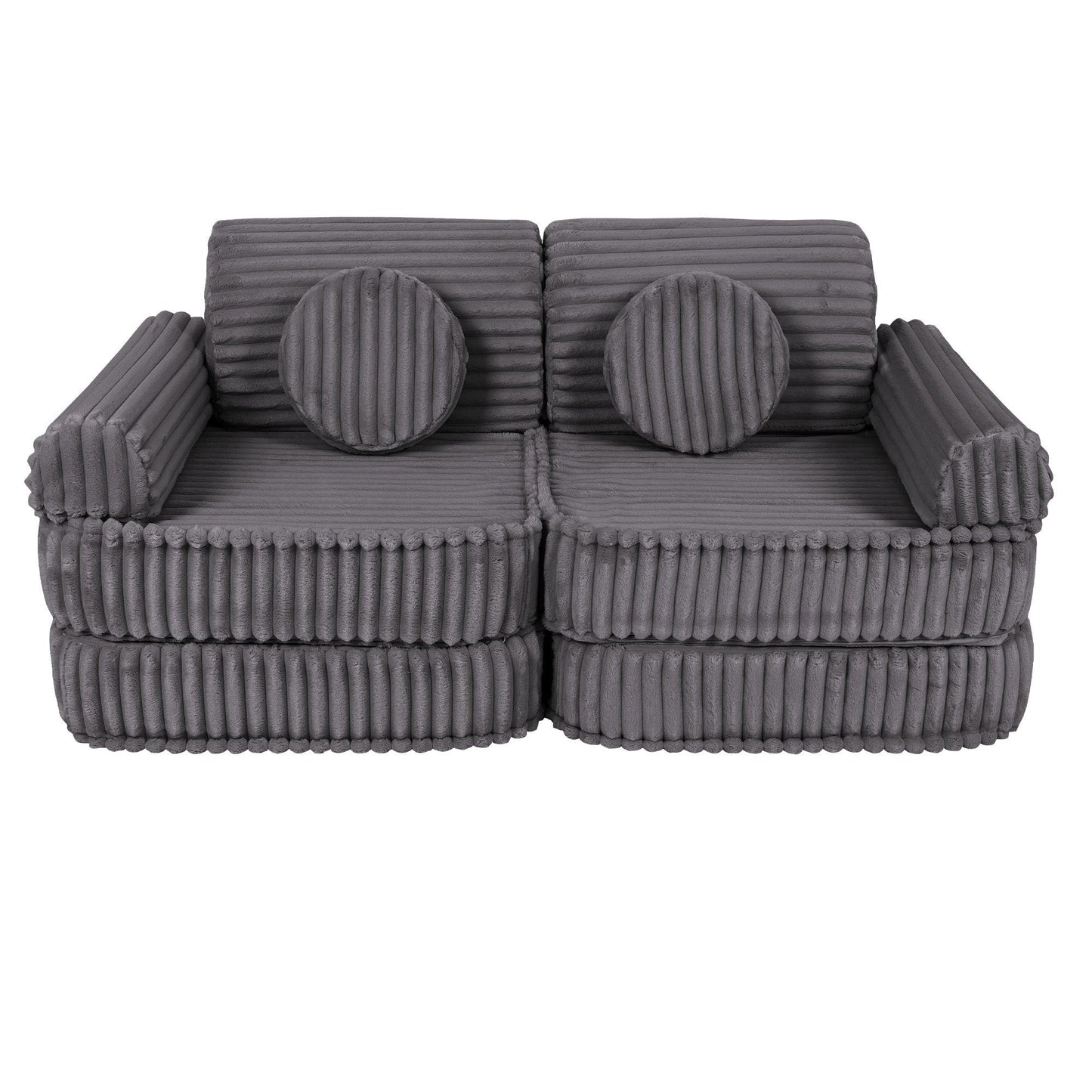 Modulaire Kindersofa - Donker Grijs - Creatief En Comfortabel - SpeelSterk SpeelSterk