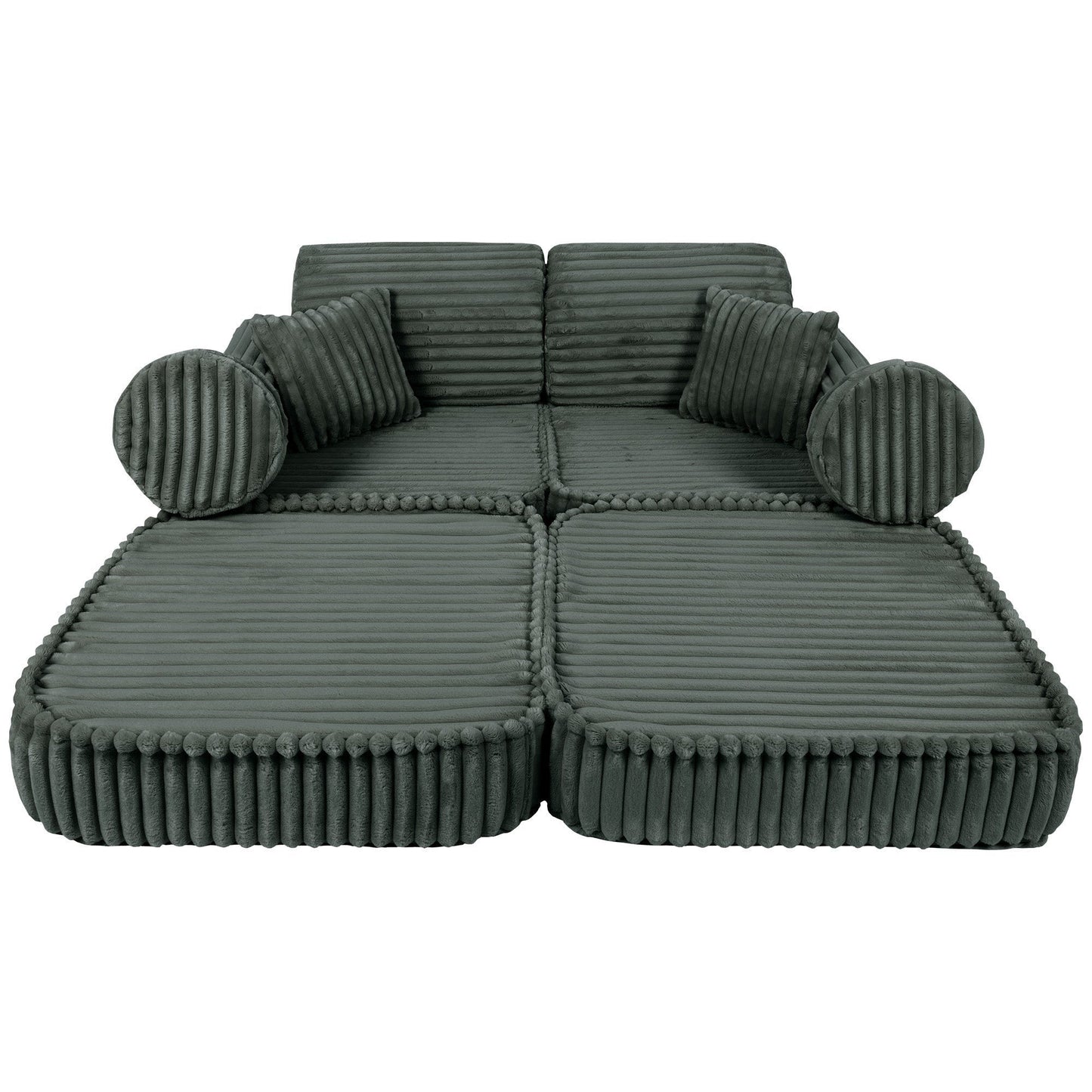 Modulaire Kindersofa - Donker Groen - Comfortabel - Stijlvol - Ontwikkeling - SpeelSterk SpeelSterk