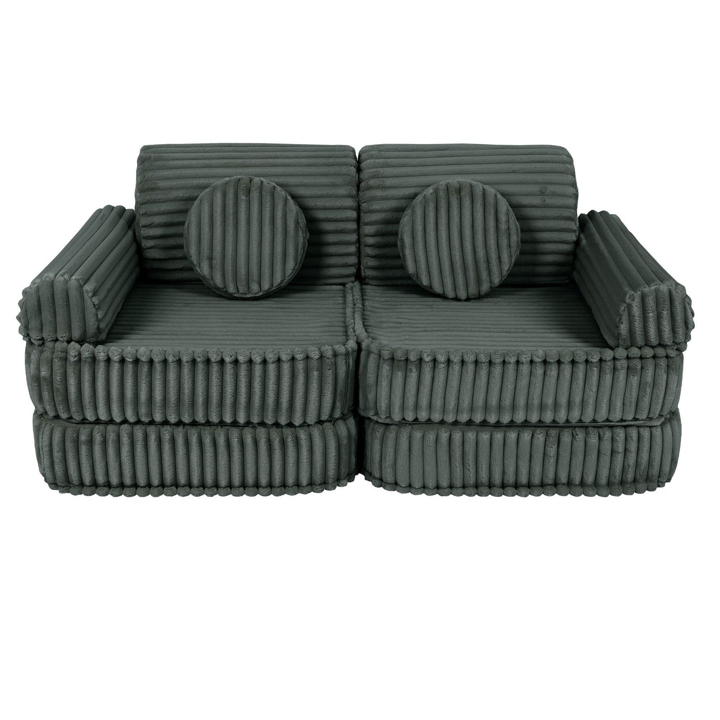 Modulaire Kindersofa - Donker Groen - Comfortabel - Stijlvol - Ontwikkeling - SpeelSterk SpeelSterk