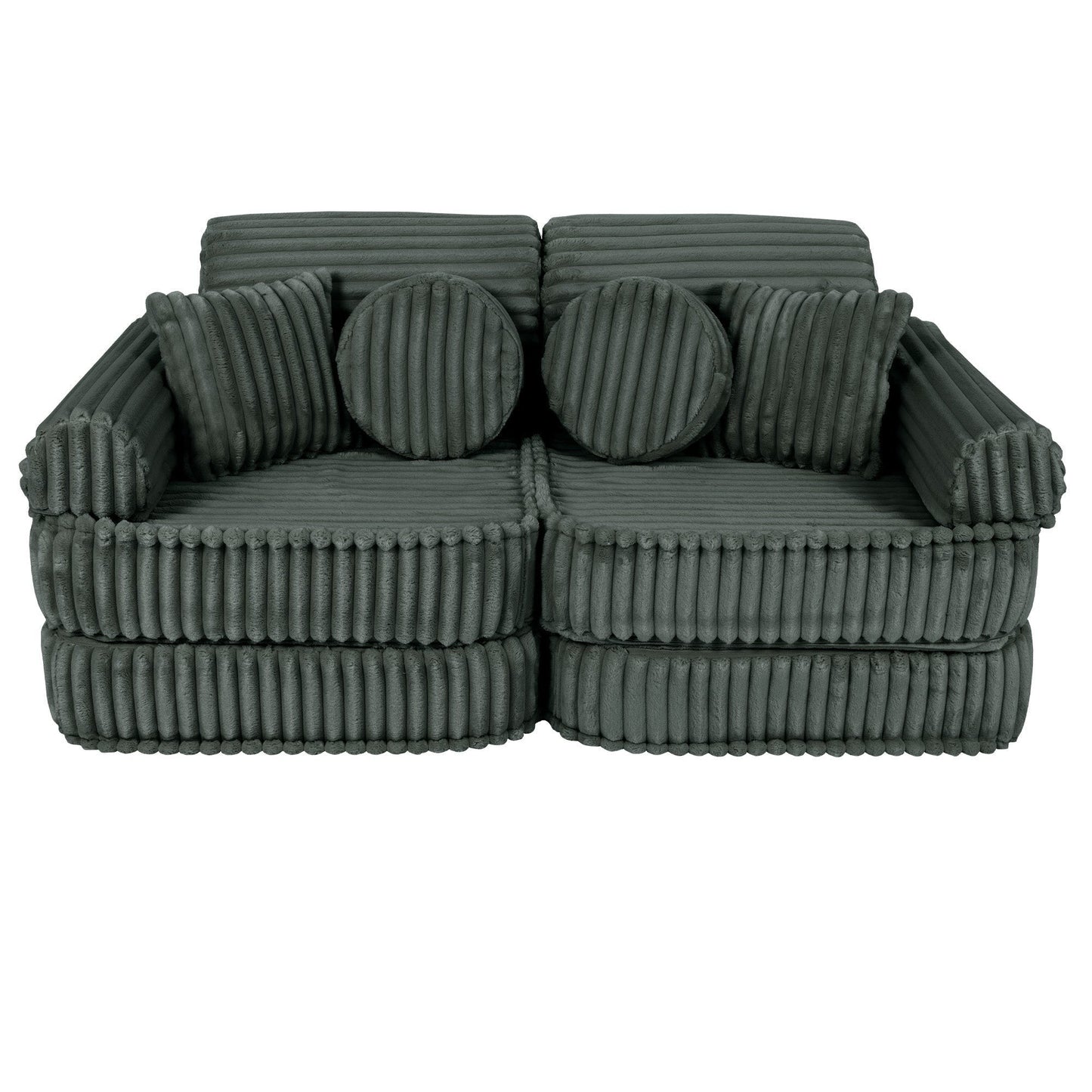 Modulaire Kindersofa - Donker Groen - Comfortabel - Stijlvol - Ontwikkeling - SpeelSterk SpeelSterk