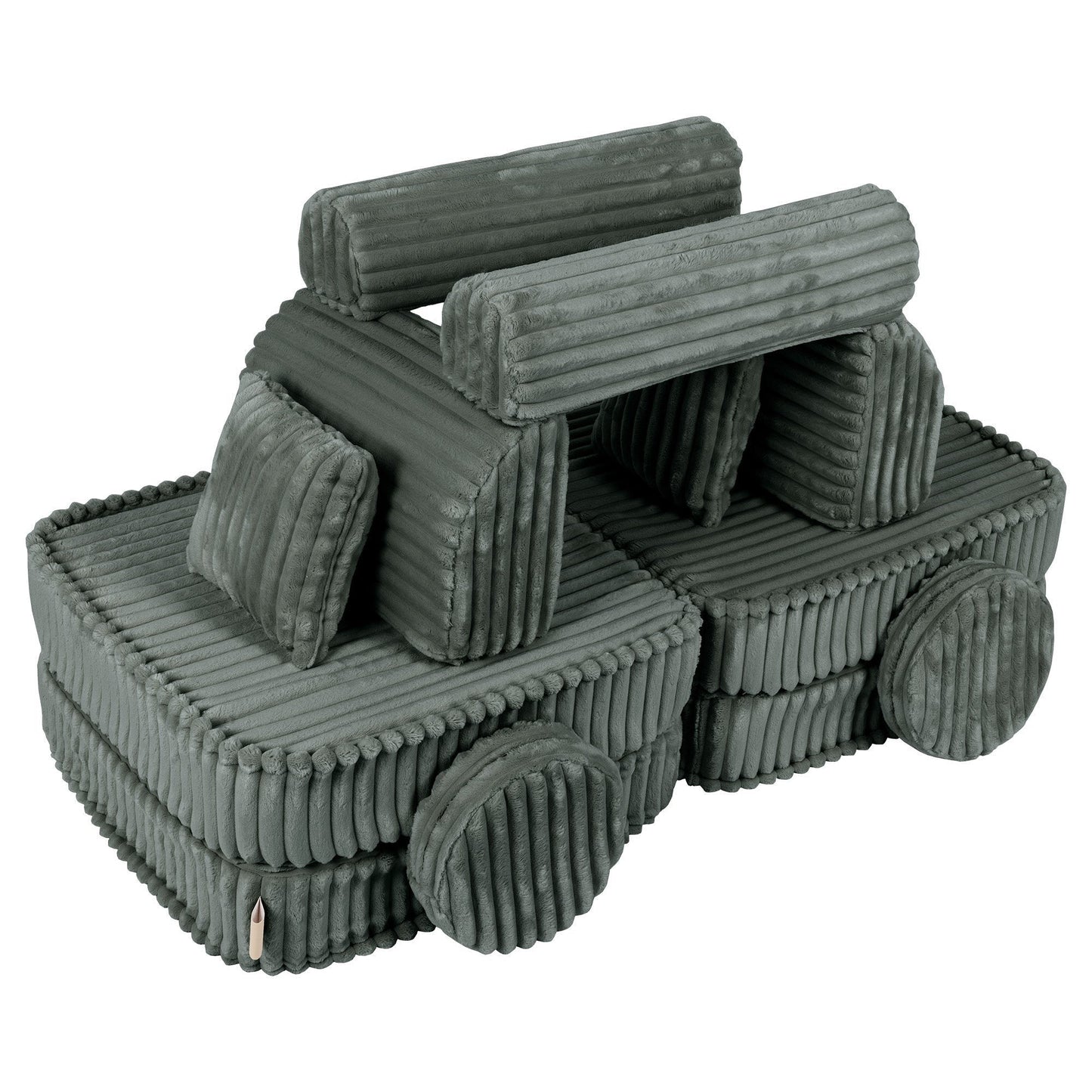 Modulaire Kindersofa - Donker Groen - Comfortabel - Stijlvol - Ontwikkeling - SpeelSterk SpeelSterk