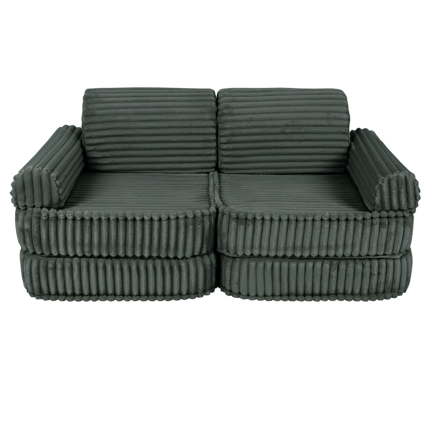 Modulaire Kindersofa - Donker Groen - Comfortabel - Stijlvol - Ontwikkeling - SpeelSterk SpeelSterk