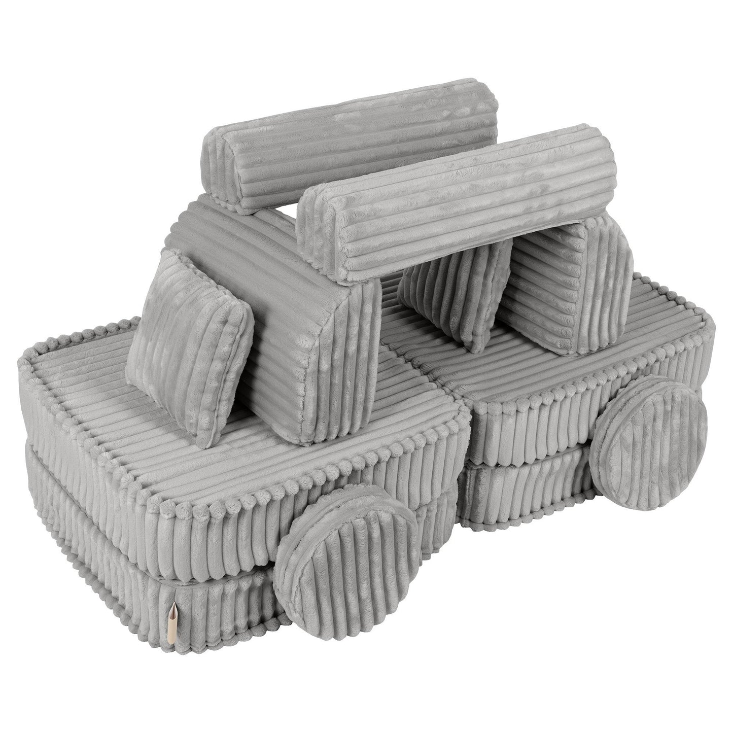 Modulaire Kindersofa - Grijs - Veilig - Comfortabel Meubel voor Kinderen - SpeelSterk SpeelSterk