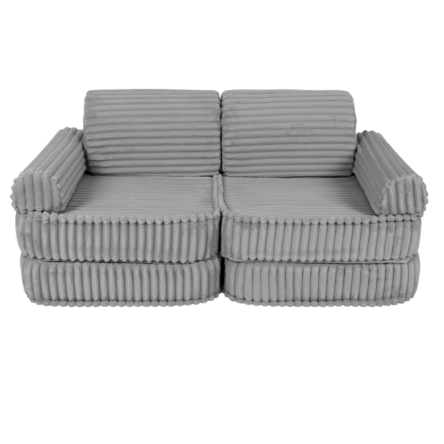 Modulaire Kindersofa - Grijs - Veilig - Comfortabel Meubel voor Kinderen - SpeelSterk SpeelSterk