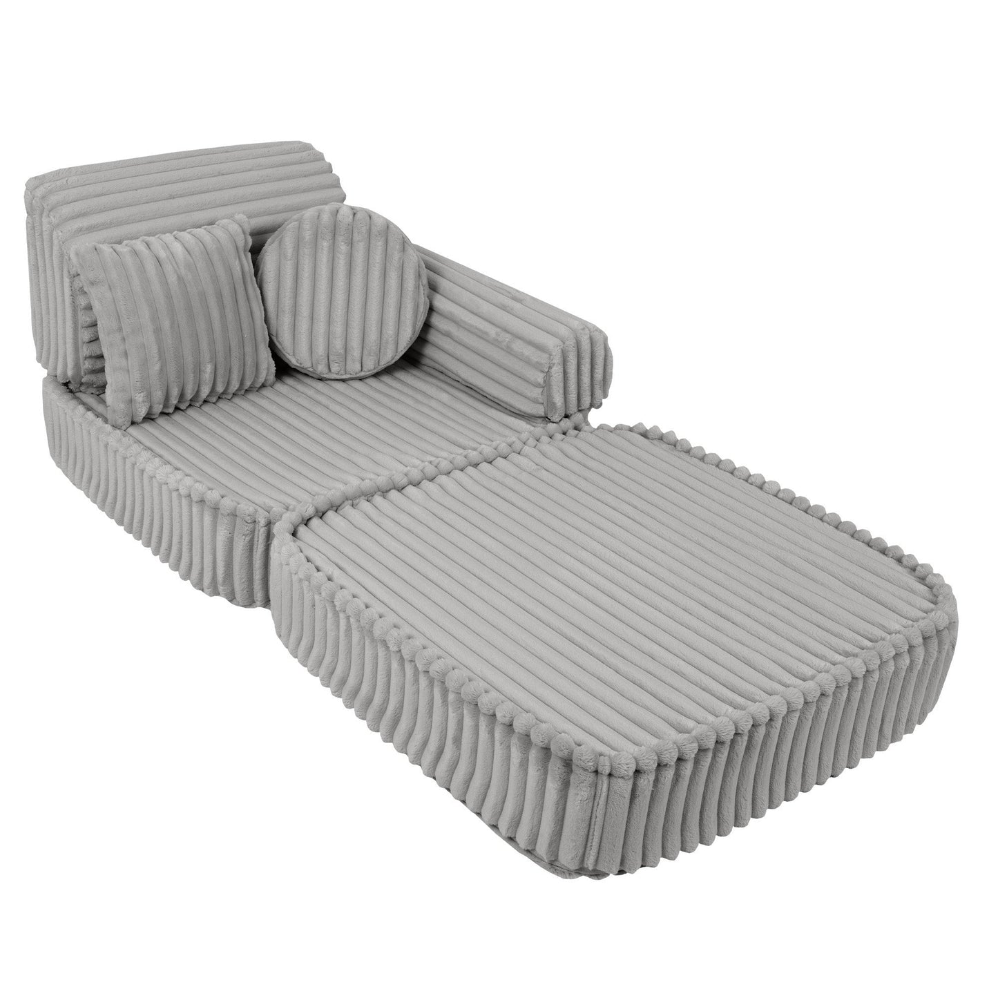 Modulaire Kindersofa - Grijs - Veilig - Comfortabel Meubel voor Kinderen - SpeelSterk SpeelSterk