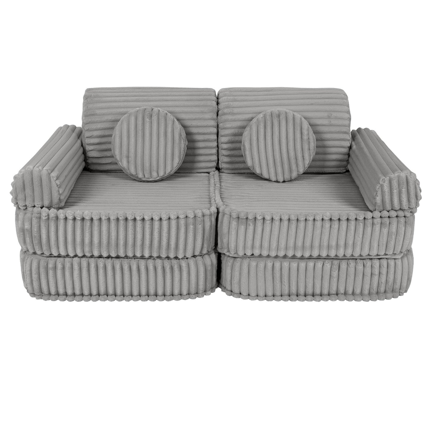 Modulaire Kindersofa - Grijs - Veilig - Comfortabel Meubel voor Kinderen - SpeelSterk SpeelSterk