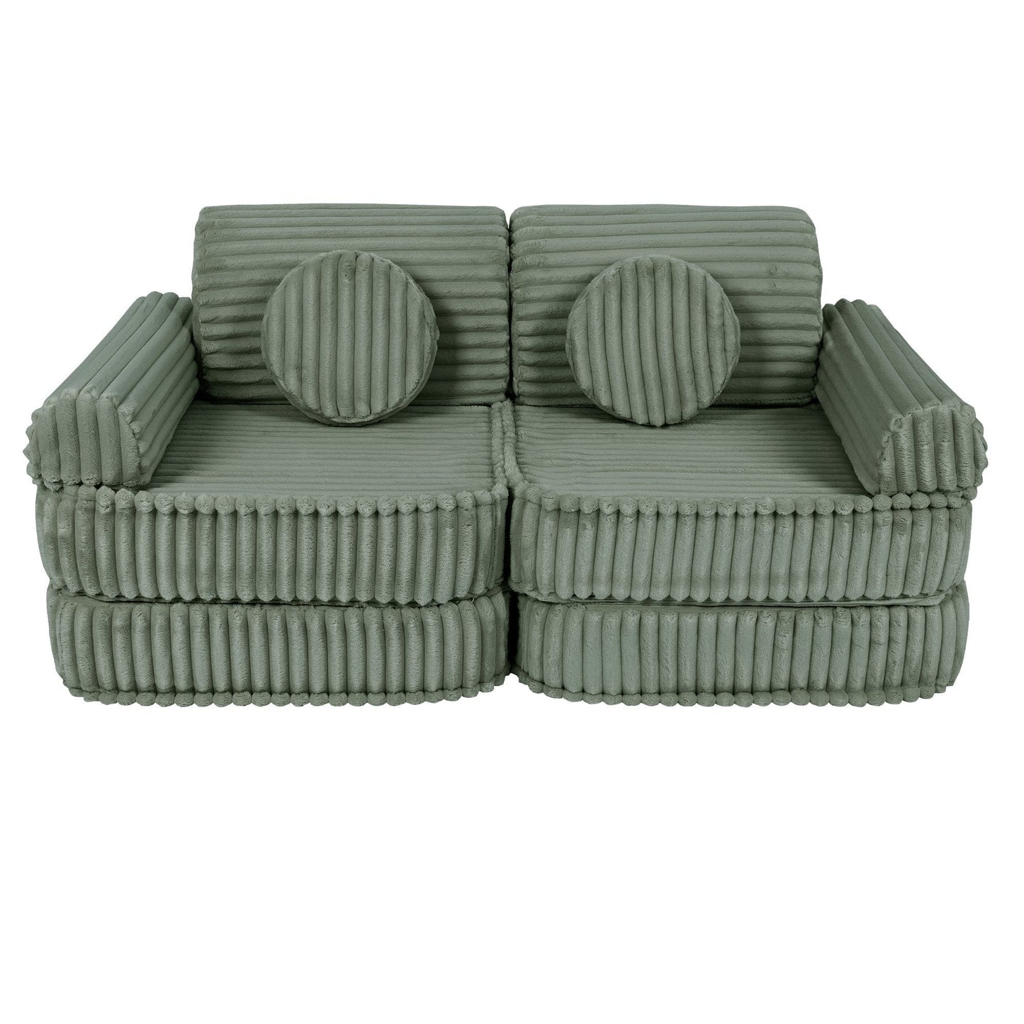 Modulaire Kindersofa - Groen - Veilig En Educatief Voor Kinderen - SpeelSterk SpeelSterk