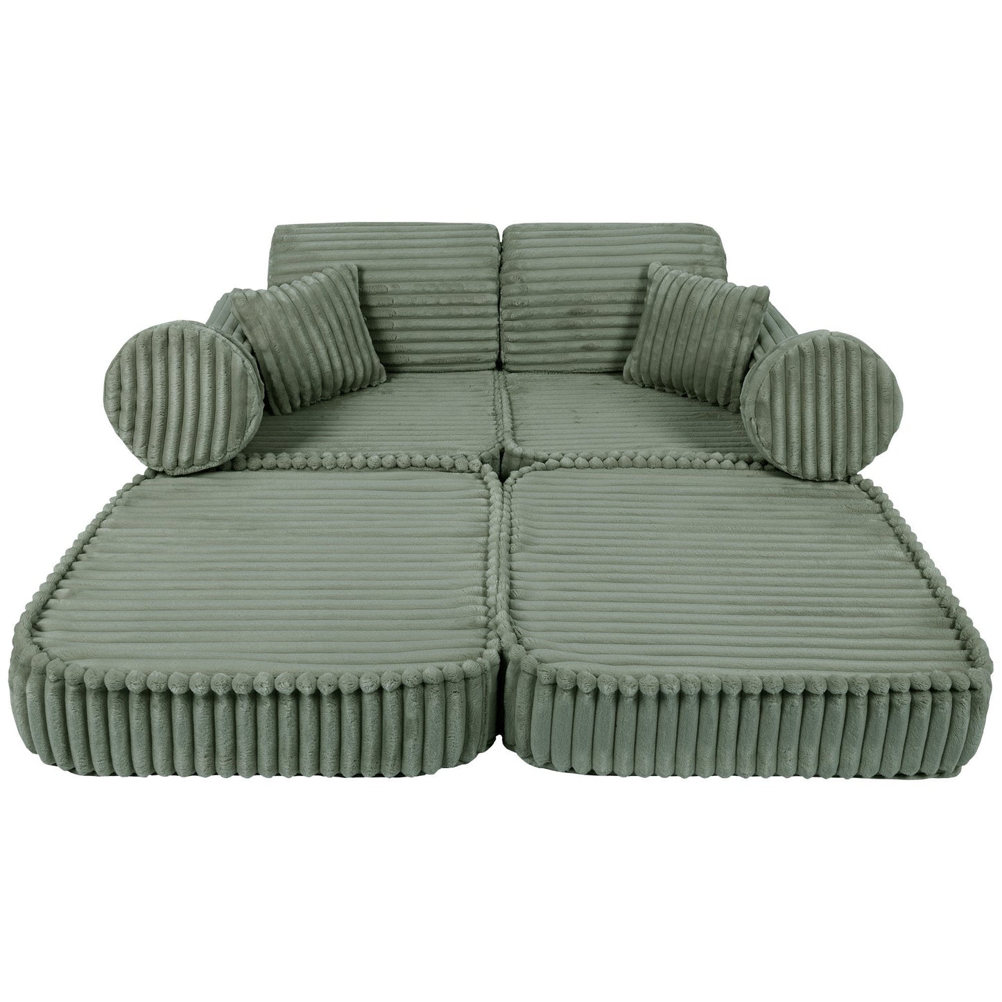 Modulaire Kindersofa - Groen - Veilig En Educatief Voor Kinderen - SpeelSterk SpeelSterk