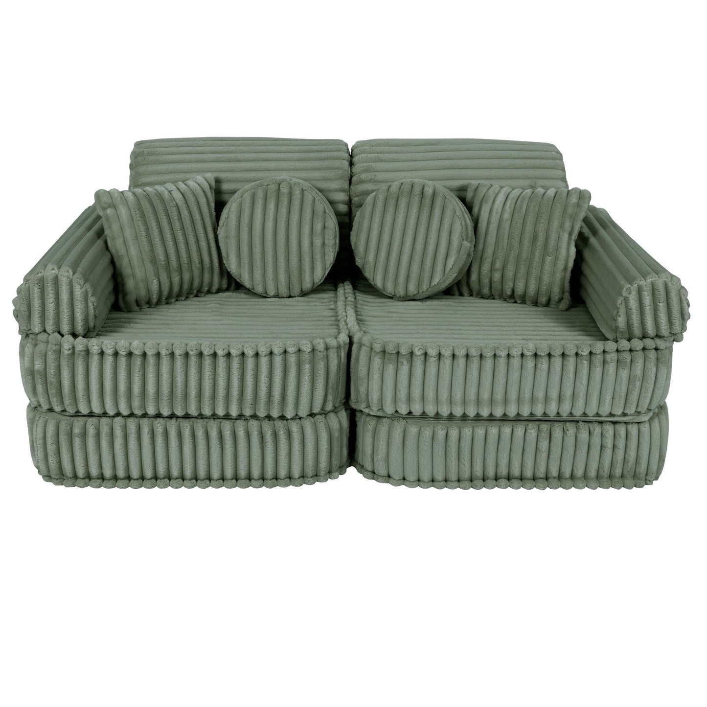 Modulaire Kindersofa - Groen - Veilig En Educatief Voor Kinderen - SpeelSterk SpeelSterk