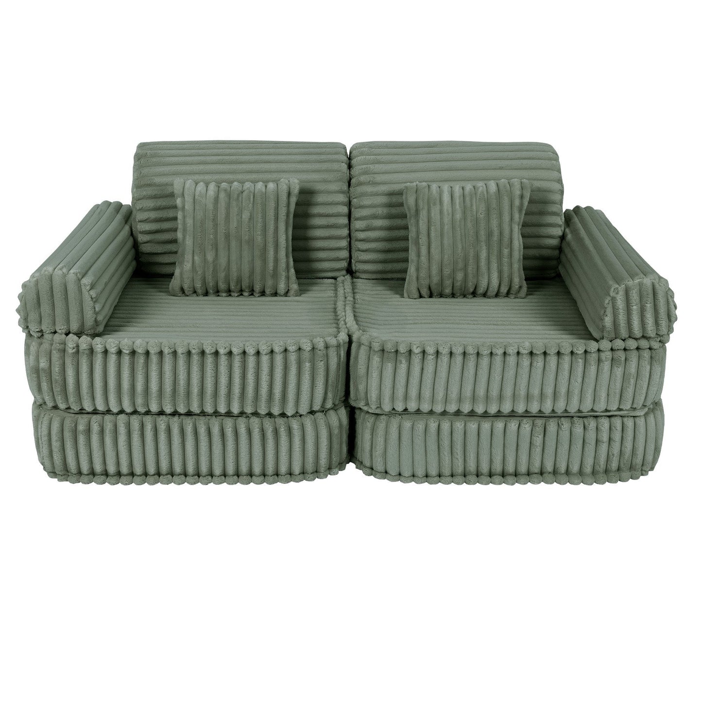 Modulaire Kindersofa - Groen - Veilig En Educatief Voor Kinderen - SpeelSterk SpeelSterk