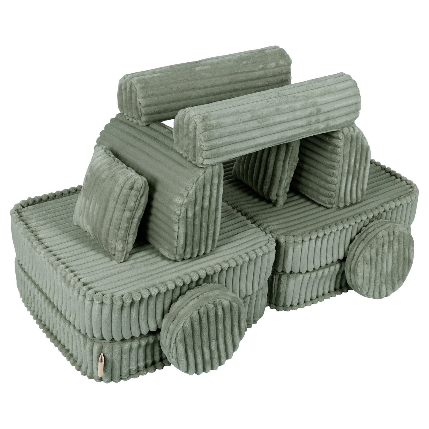 Modulaire Kindersofa - Groen - Veilig En Educatief Voor Kinderen - SpeelSterk SpeelSterk