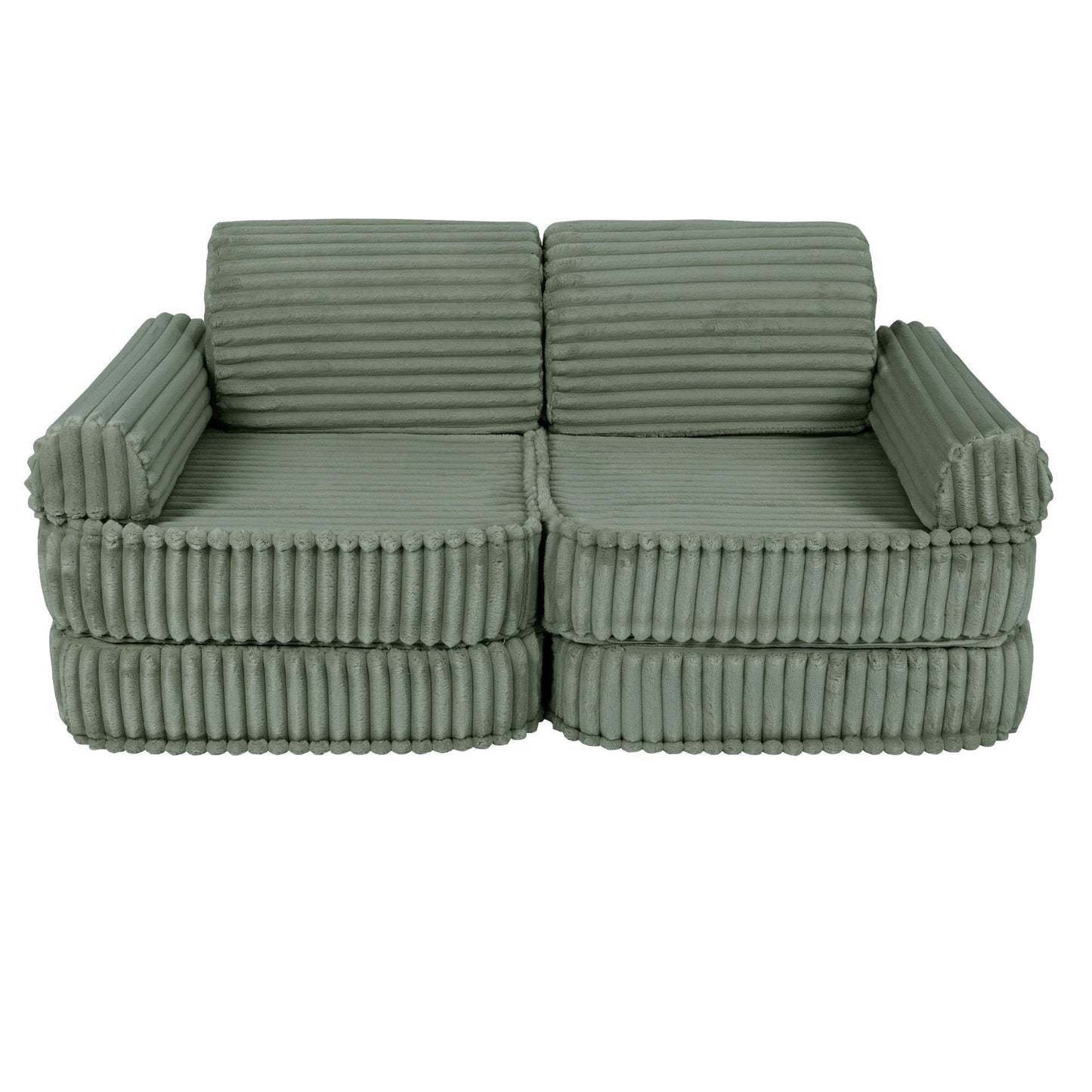 Modulaire Kindersofa - Groen - Veilig En Educatief Voor Kinderen - SpeelSterk SpeelSterk