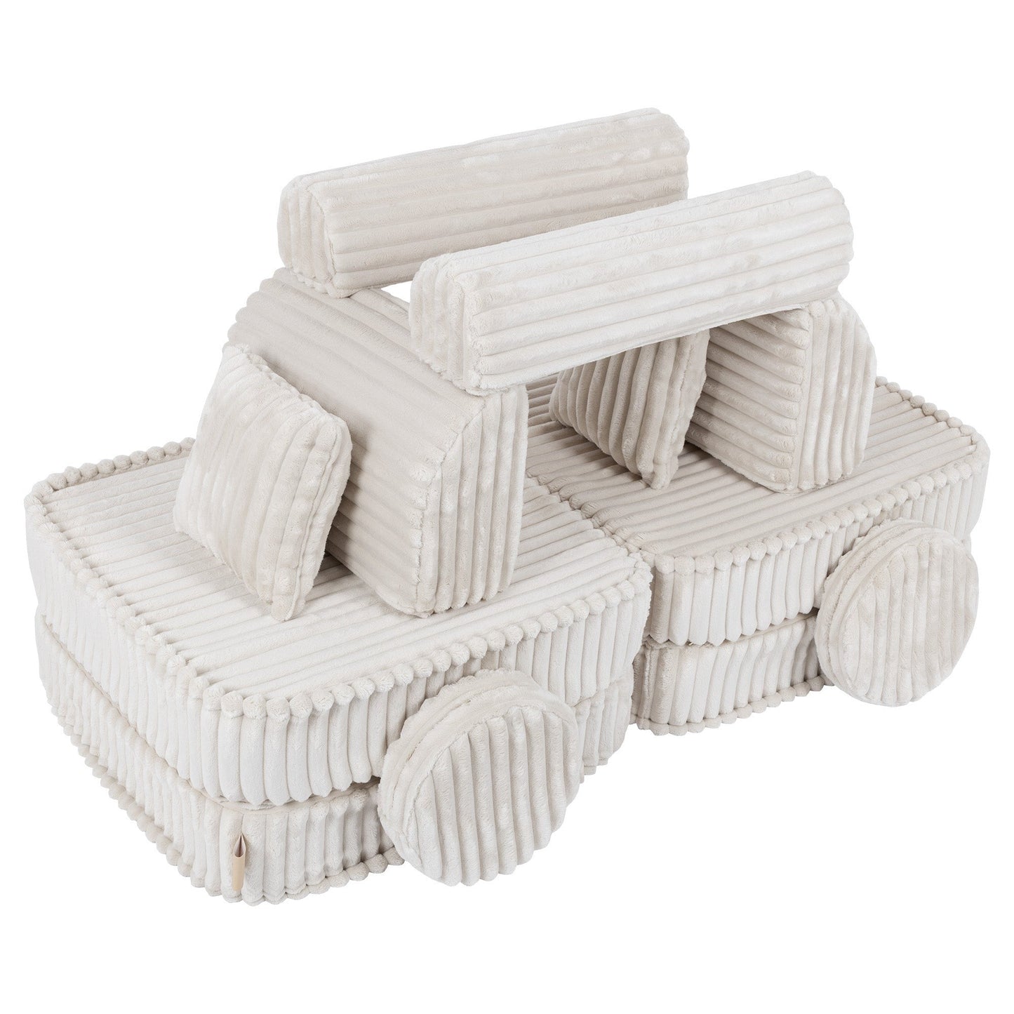 Modulaire Kindersofa - Wit - Zacht - Creatief Ontwikkelend Meubel - SpeelSterk SpeelSterk