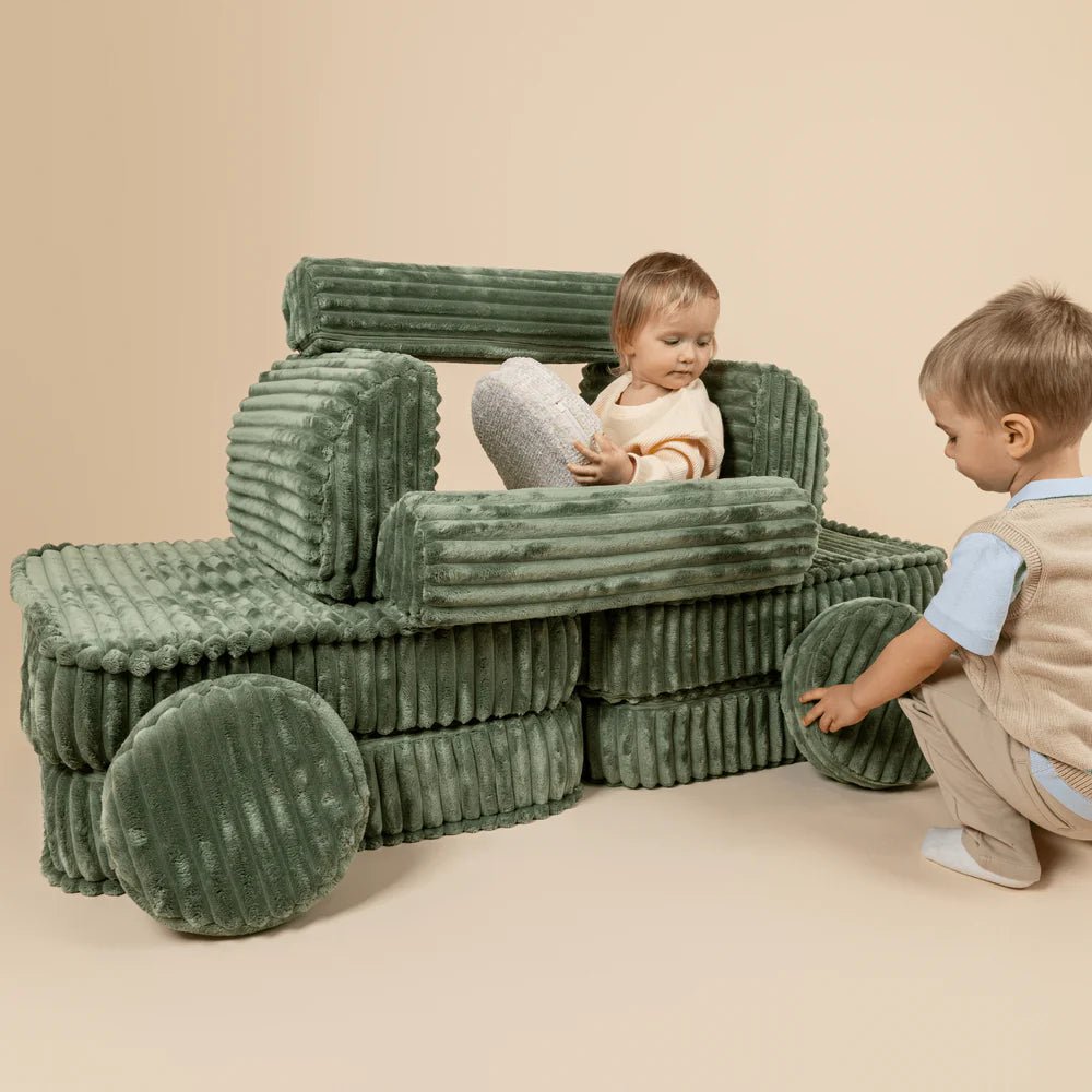 Modulaire Kindersofa - Wit - Zacht - Creatief Ontwikkelend Meubel - SpeelSterk SpeelSterk